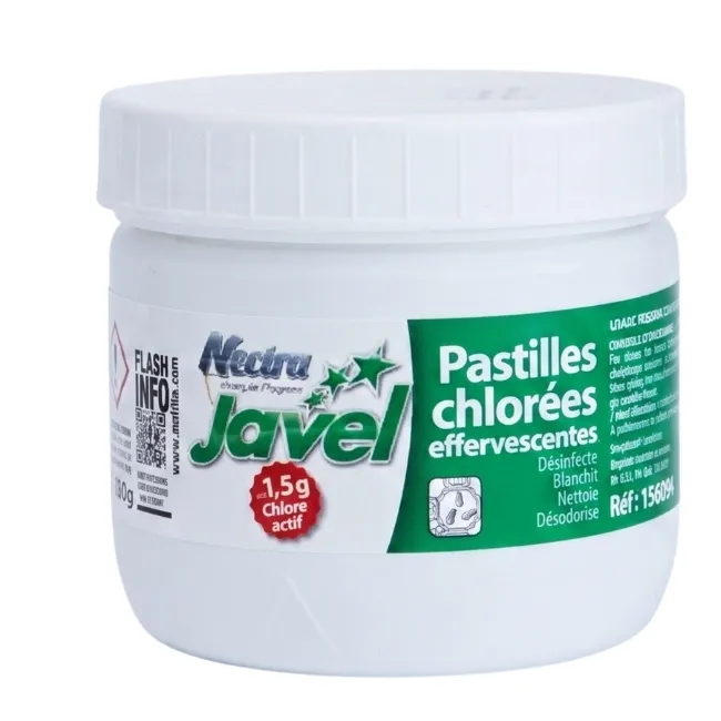 [NO156104] PASTILLES CHLORÉES EFFERVESCENTES POT 500G