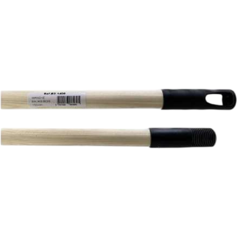 [GL1409] Manche Balai-Bois-128Cm-Embout Plastique Pas Vis Français