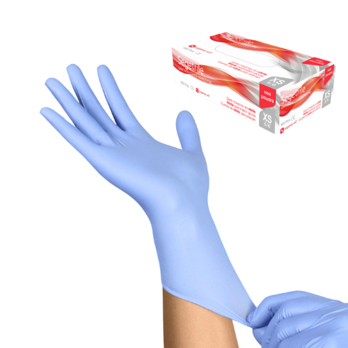 GANT NITRILE BLEU –  Boîtes de 100