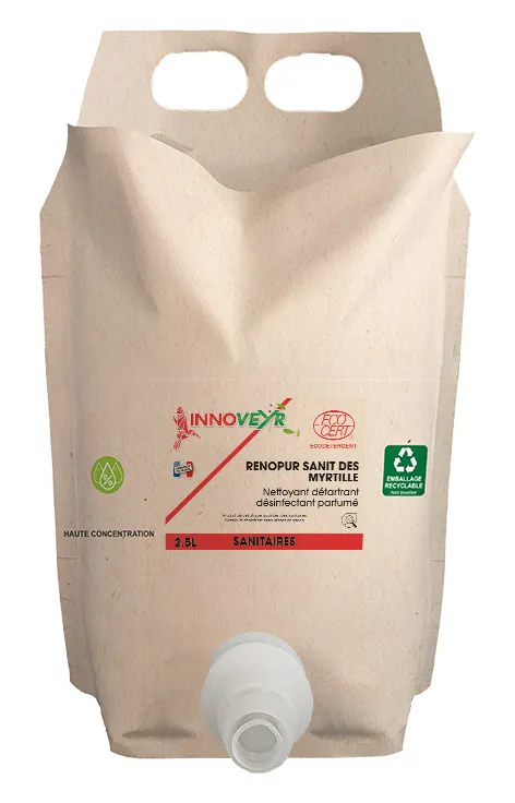 [EYA26147] RENOPUR SANIT DES MYRTILLE Ecodetergent Carton 2x Autoflex 2.5L
