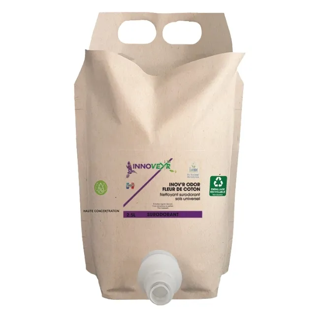 [EYA25375] INOV'R ODOR FLEUR DE COTON Ecolabel Carton 2x Autoflex 2.5L