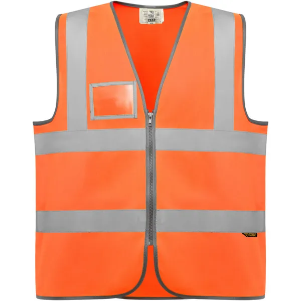 RO9311 - GILET HV ORANGE POLUX AVEC PORTE BADGE
